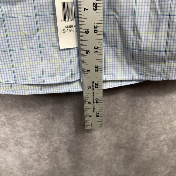 Izod Advantage Performance Button Down Shirt Mens 15-15.5 32/33 M Reg Fit Easy - Picture 8 of 11